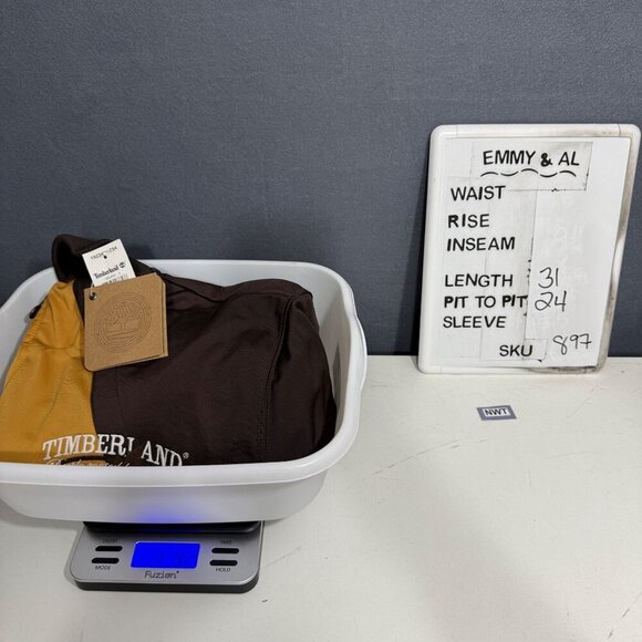 Timberland Mens VTG Y2K Full Zip Track Jacket Size M Brown Relaxed Fit Skate NEW - Picture 10 of 13